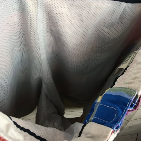 Abercrombie Fitch Mens Swim Shorts XS 29 to 30 Cotton Blend Rainbow Plaid Trunks - Picture 9 of 11